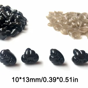 Teddybären Sicherheitsnasen, 100 Stück einer Tasche, schwarzer und Hund schwarzer Plastikzubehör, DIY, DIY 8 Hauptboca -Verkauf für Amigurumi - №5