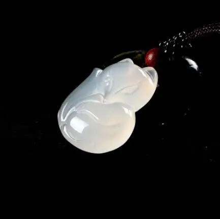 Ice chalcedony pendants men and women necklace long sweater chain crystal pendant pendants fall