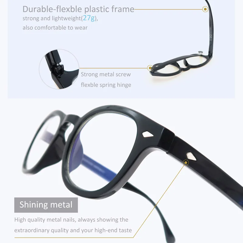 Anti Blue Light Rays Glasses Reduce Radiation UV400 Fashion Glasses Frame Computer Eyeglasses Clear Lens