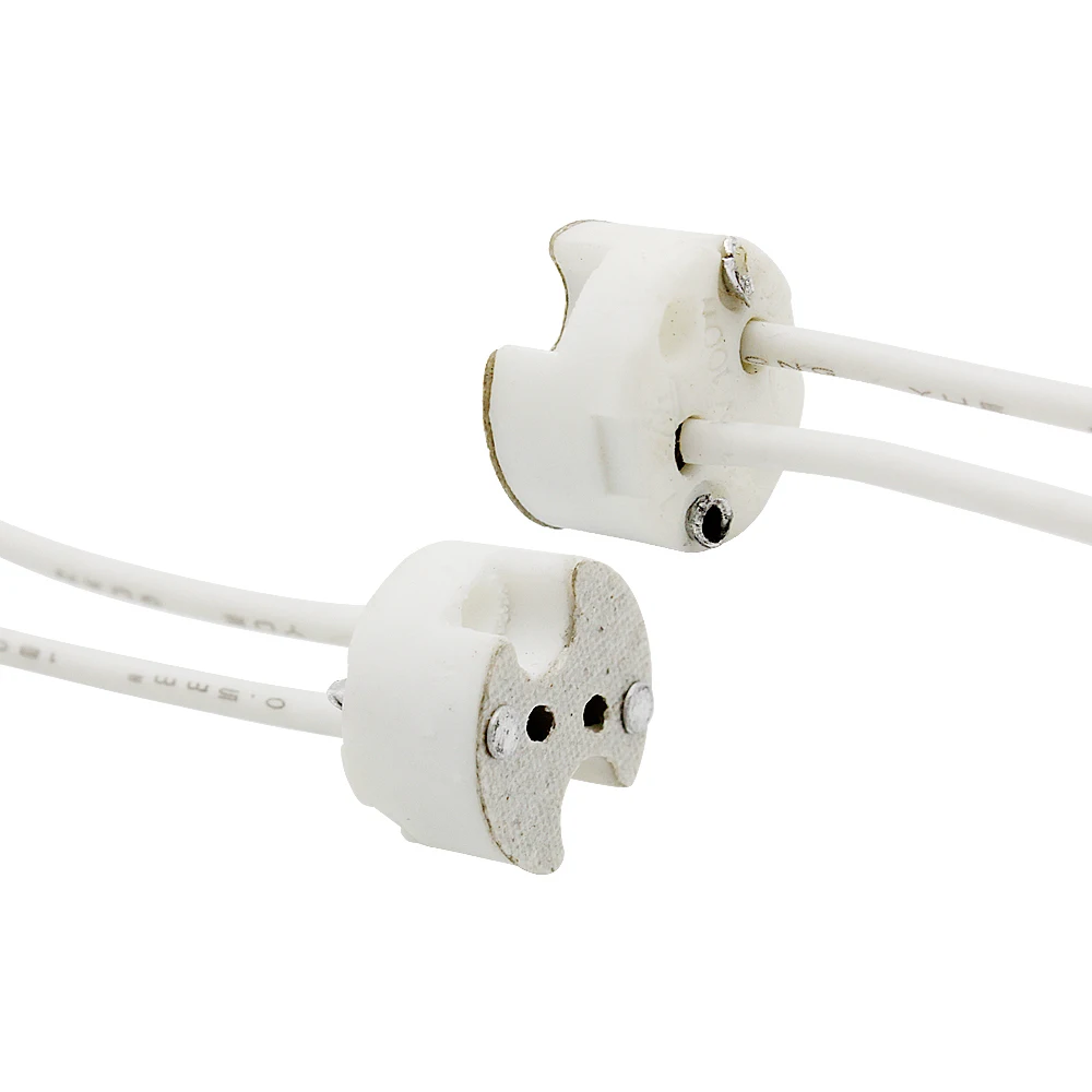 10pcs High Quality MR16 G4 GU5.3 Ceramic Lamp Holder Socket Connector For G4 LED Light Bulb