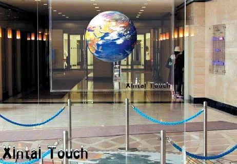 

18.5" dark gray and light gray and white and transparent holographic rear projection film