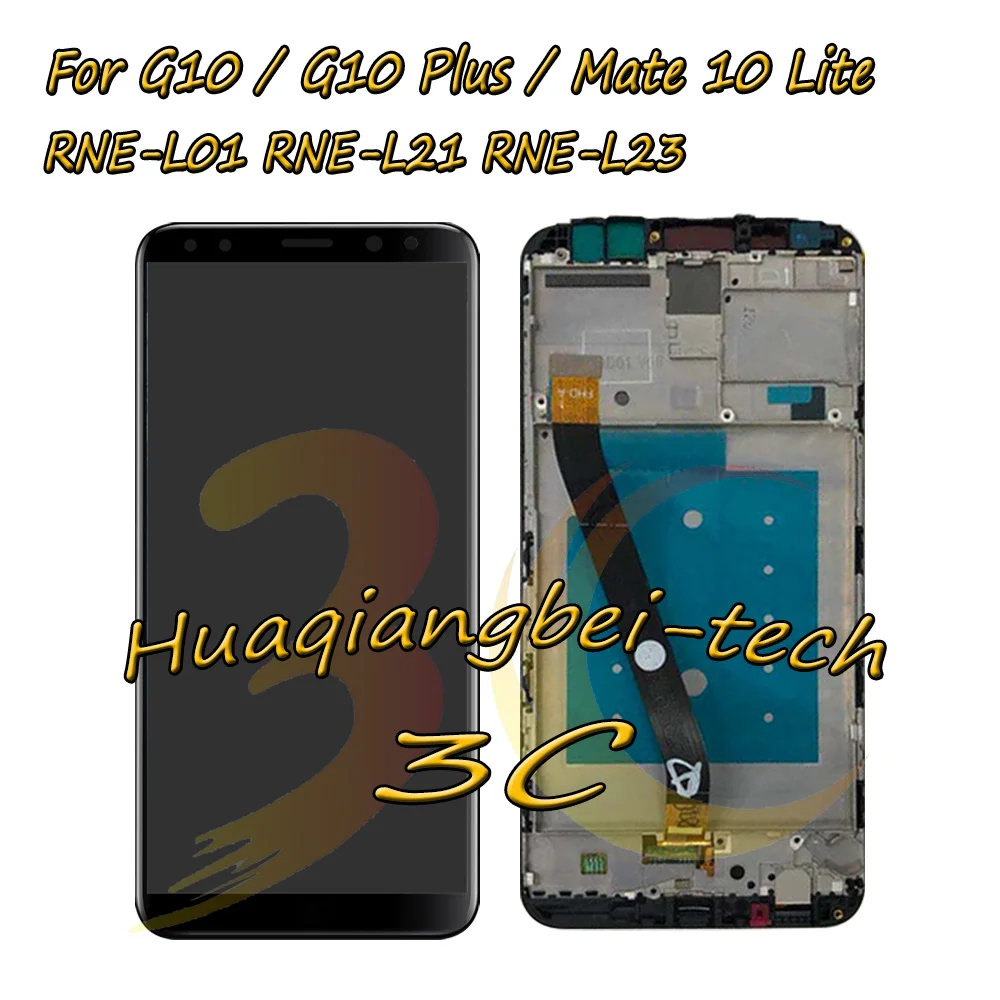 

Full LCD DIsplay+Touch Screen Digitizer Assembly With Frame For Huawei G10 / G10 Plus / Mate 10 Lite RNE-L01/L02/L03/L21/L22/L23