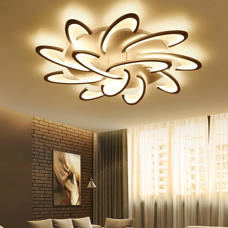 

Modern Acrylic Design Ceiling Lights Bedroom Living Room 90~260V White Ceiling Lamp LED Home Lighting Light Fixtures Plafonnier