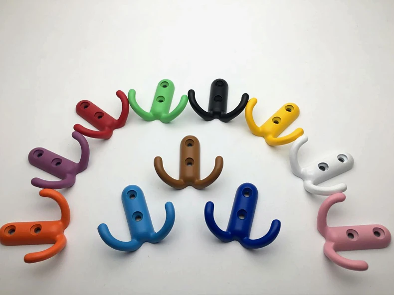 LCH Top Quality Candy Color 44x46MM Colored Zinc Alloy Clothes Hook keys Holder Knobs Drawer Knob for Kids/ Children