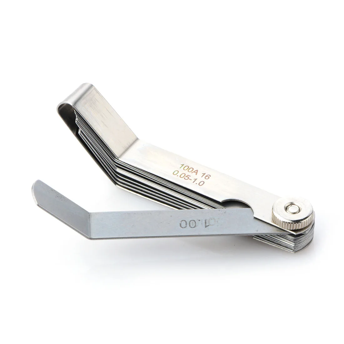 Calibrador de acero inoxidable curvado, herramienta Métrica de relleno, de 0,05 a 1mm de espesor, P20