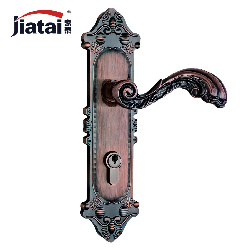 Thai high-end home hardware lock TK245021 European American antique red bronze door locks on the door