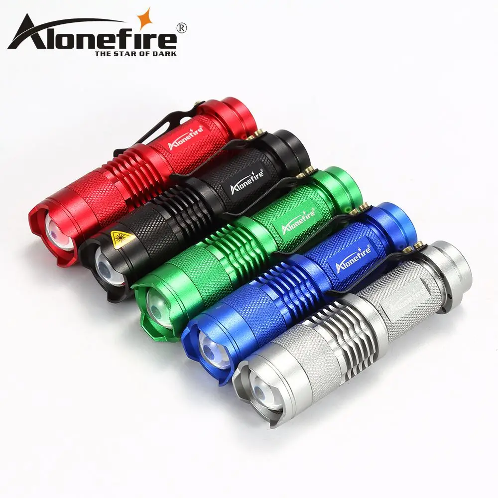 

AloneFire SK68 Mini Flashlight 2000lm xpe Q5 LED Aluminum Zoom Torch Waterproof Camping Lamp Penlight Zaklamp AA/14500 battery