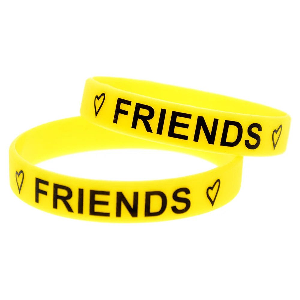 1 PC Best Friends Forever Silicone Wristband Printed Logo