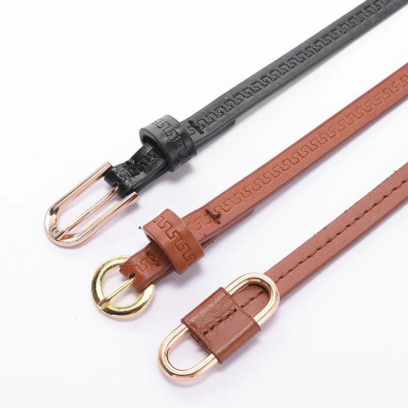 Heißer Rindsleder Gürtel Für Frauen 1,5 CM Breite Gürtel Mode Casual Female Echtem Leder Taillen Strap Gold Quadrat Schnalle Kleine gürtel