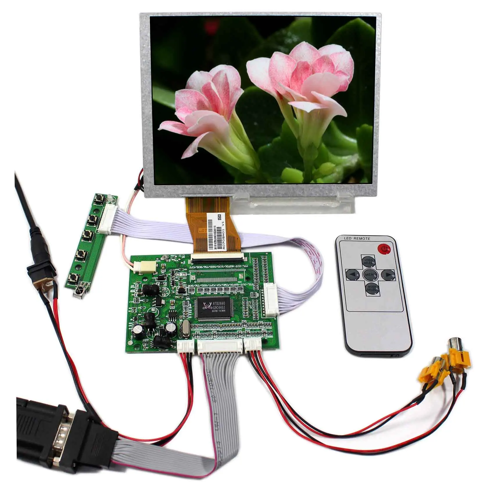 7inch 800x600 A070SN01 4:3 LCD Screen With VGA+AV LCD Controller Board VS-TY5060-V1