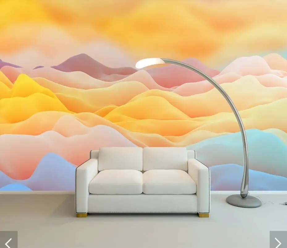 

Yellow Cloud Sand Wallpaper Mural for Living Room Art Wall Decals Wall Mural Paper Contact Paper Roll Custom Paper Wall Decor