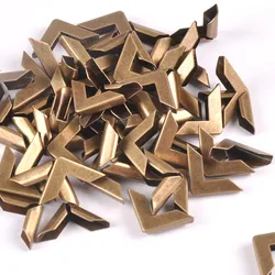 50pcs Bronze Corner Protector For DIY Scrapbook Photo Albums Folders Menus Metal Trilateral Book Corner Crafts 16x16x3mm C1111