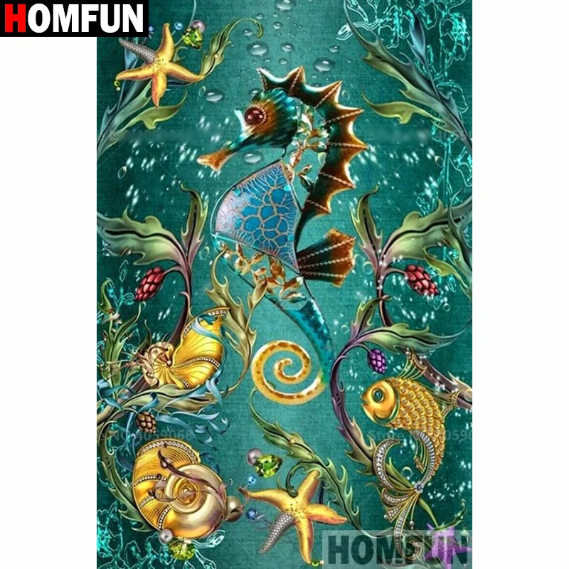 HOMFUN Full Square/Round Drill 5D DIY Diamond Painting \