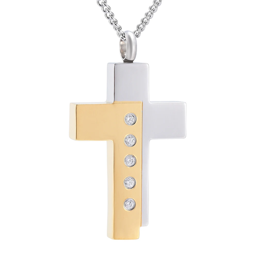 Ash Holder Necklace Cross Keepsake Pendant Stainless Steel Memorial Cremation Jewelry