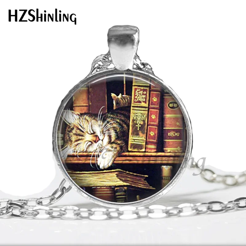 2017 Collares Collier Library Book Case Necklacevintage Style Gift For Students Teachers And Librarians Necklace ,old Books  HZ1