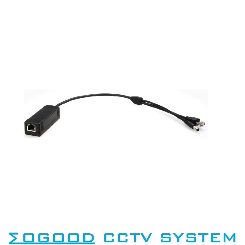 

PoE Spliter Line For Hikvision Dahua PTZ IP Camera into PoE Camera, 802.3 at Standard DC12V 25.5W Output,10/100Mbps