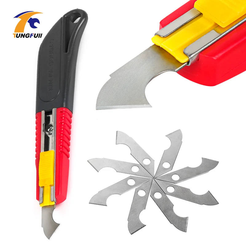 Hook knife PVC Acrylic Board Plastic Cutting Tool Hook Knife Cutting Tool Steel Hook Blades Cutter DIY Hand Tools with Replaceme