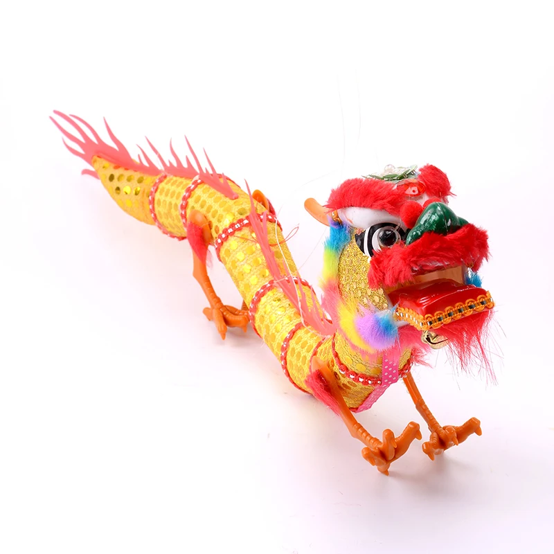 Model Plush Toy Puppet Dragon with Thread Marionette Chinese Dragon Parent-child Interaction Chinese Traditional Handicrafts