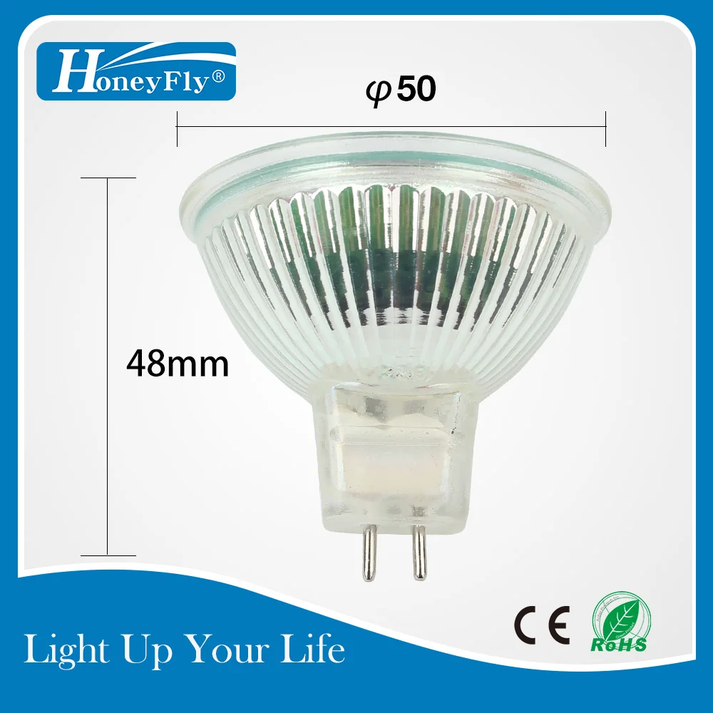 HoneyFly 3 sztuk pomarańczowy lampa z płomieniem 35W/50W 12V/110V/220V GU5.3 JCDR ściemniania bursztynowa lampa żarówka światło punktowe piec