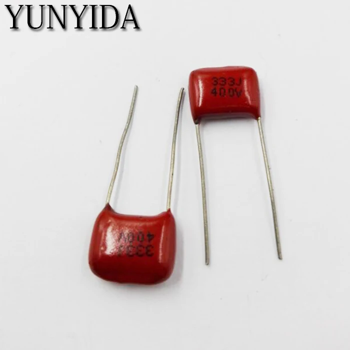 10pcs, CBB 333J  400V  0.033UF 33NF P10mm  Metallized Film Capacitor  333  400V