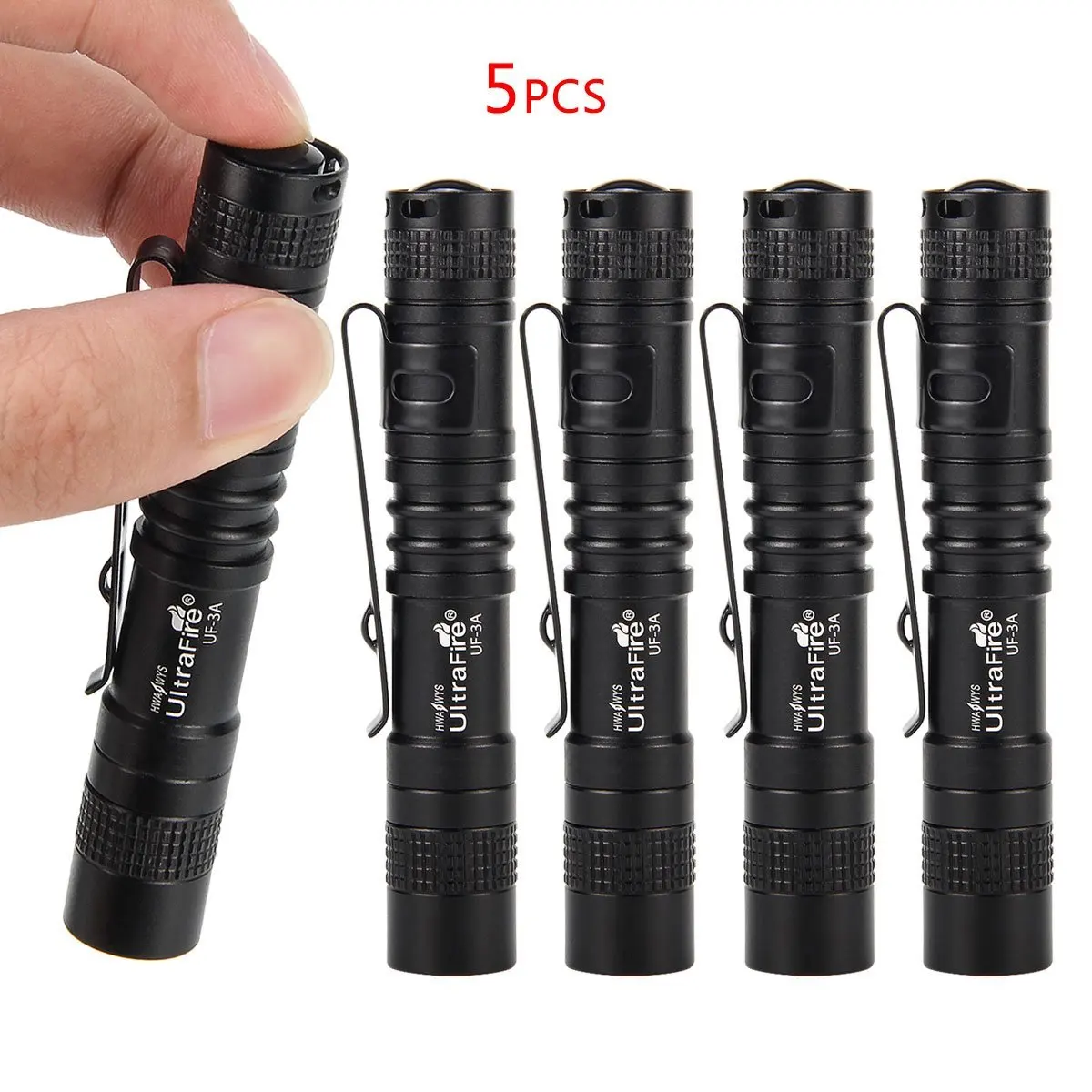 

UltraFire UF-3AS Mini Portable LED Pen Light Pocket 14500/AAA Handheld EDC Flashlight Clip Torch For Camping Outdoor Emergency