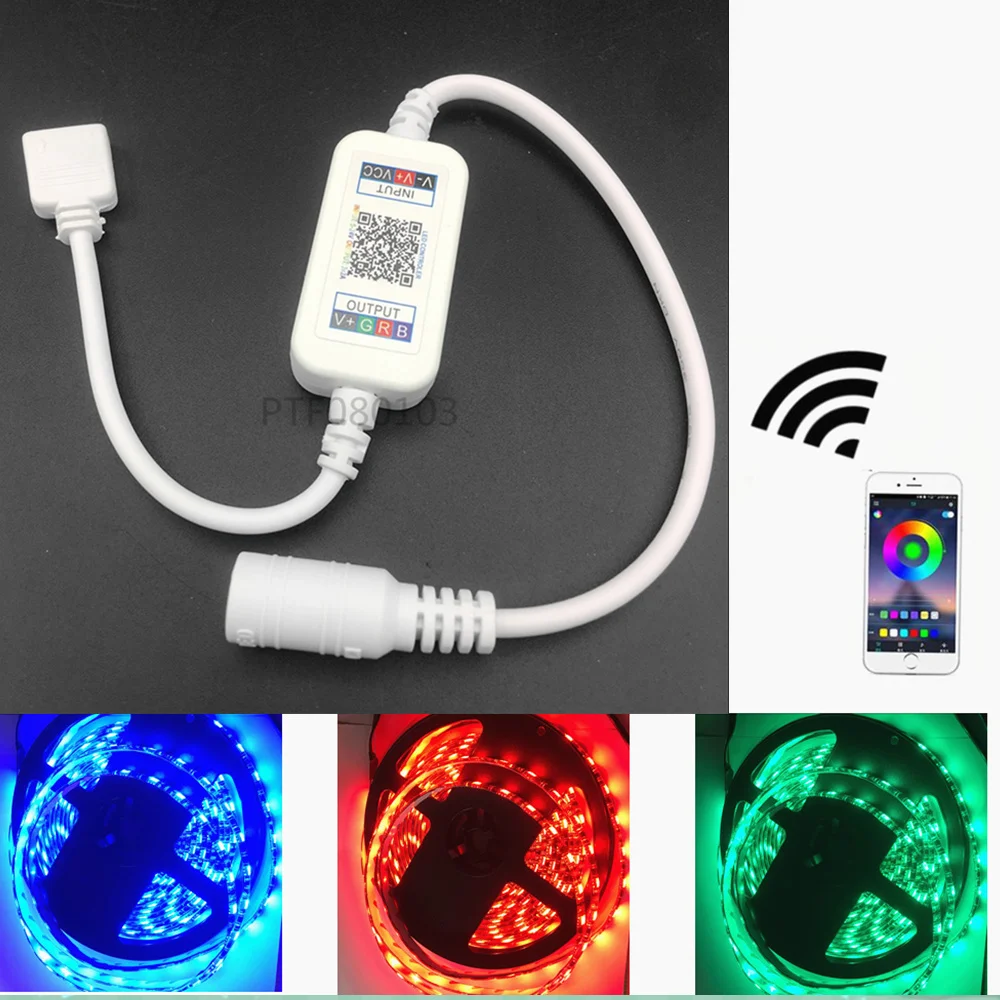 DC 5V-24V Bluetooth LED Light Controller Mini Wireless Dimmer 3 Channel RGB Led Controller For RGB LED Strip Light