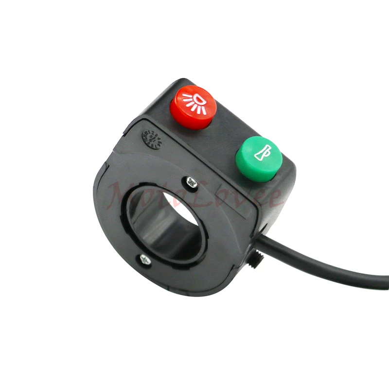 MotoLovee Dual Function Light Horn Switch Black ON-Off 12V Motorcycle HeadLight Switch 22mm image 4
