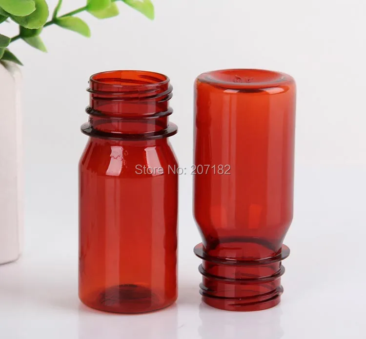 (300PCS/PCS) 30ml PET More Thick Strong Sealing Plastic Bottle Oil Bottle Liquid Medicine Bottle---Brown Color