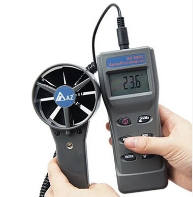 AZ8902 Handheld Anemometer Remote Fan Air Flow Meter