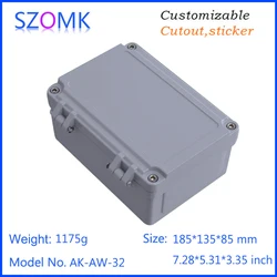 1 Piece 185*135*85mm die cast aluminum project enclosure hinged waterproof electronics controller shell instrument box