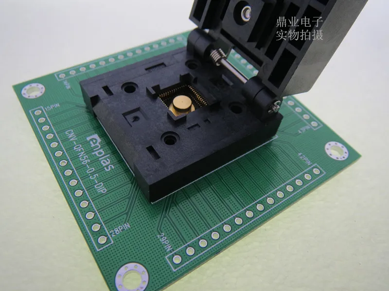 

Clamshell QFN-56BT-0.5-01 QFN56/DIP56 spacing 0.5mm 8*8mm IC Burning seat Adapter testing seat Test Socket test bench