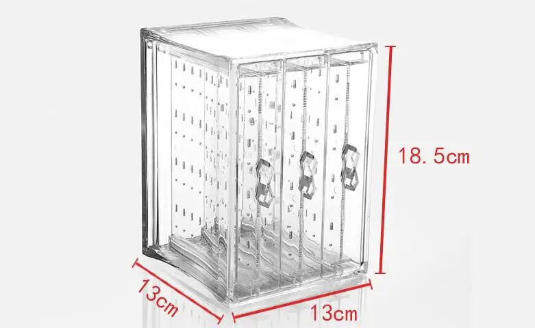 New Fasion PS Material Jewelry Display Holds Up Earrings Holder and Jewellery Organizer Showcase Stand Box Drawer Design Shape