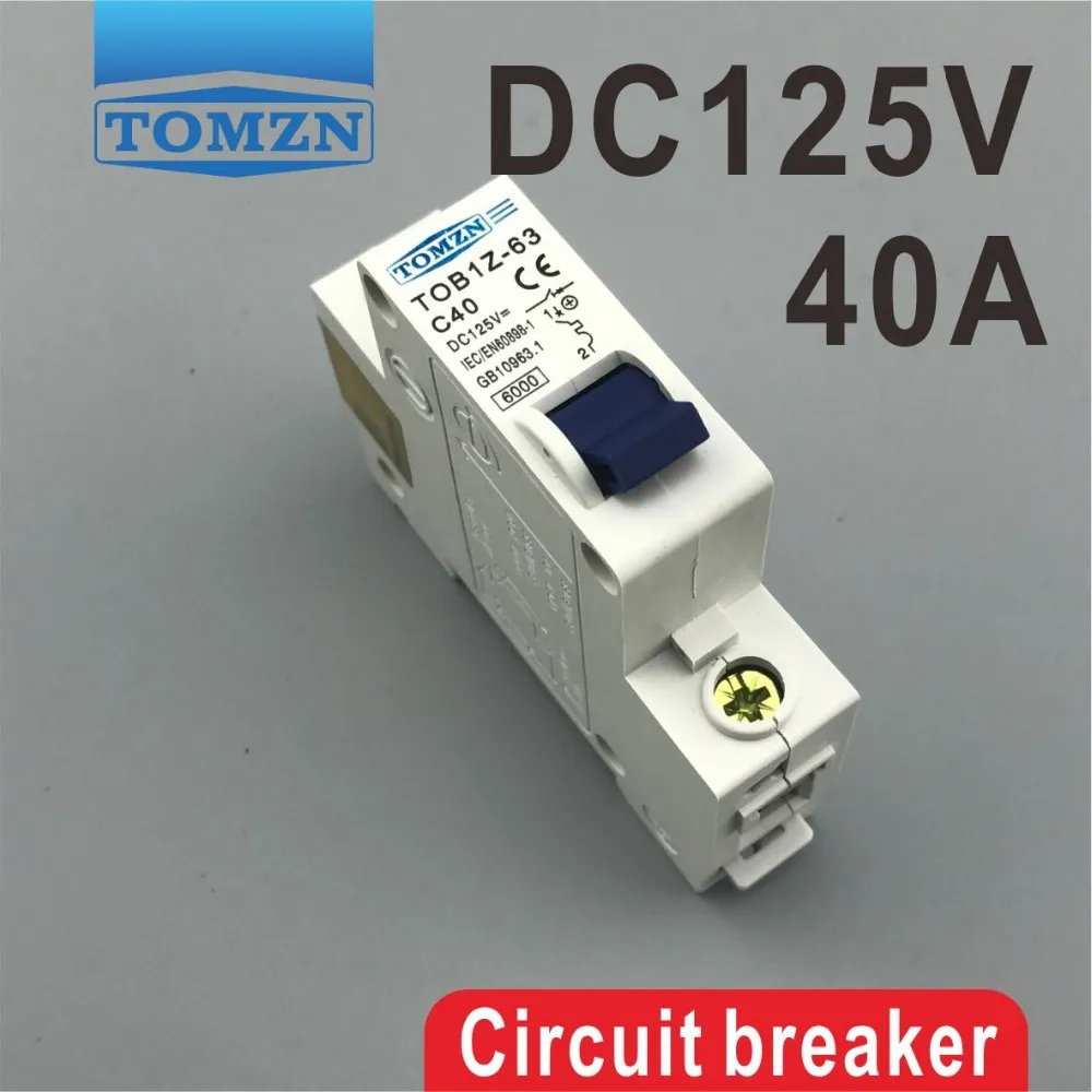 1P 40A DC 125V  Circuit breaker MCB C curve