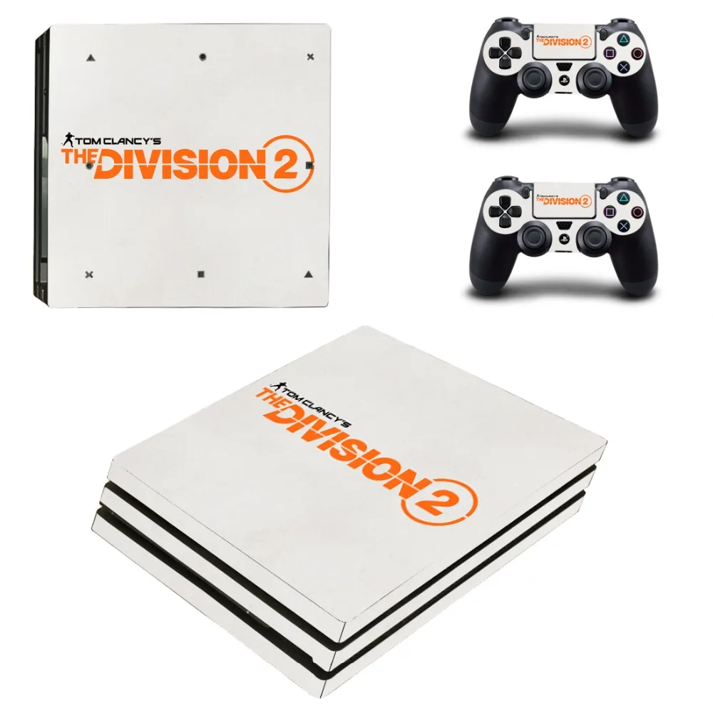 Tom Clancys The Division 2 PS4 Pro Skin Sticker For PlayStation 4 Console and 2 Controllers PS4 Pro Skin Stickers Decal Vinyl