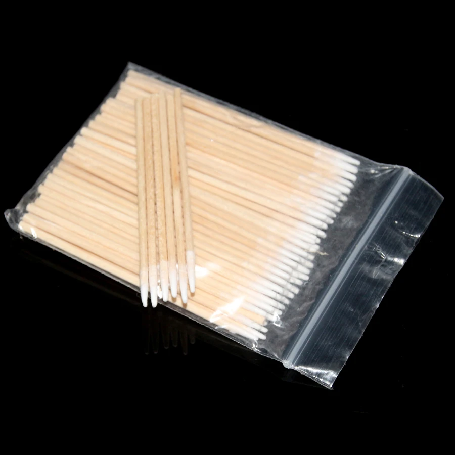 

100pcs Wood Cotton Swab Cosmetics Microblading Permanent Makeup Health Medical Ear Jewelry Clean Sticks Buds Tips