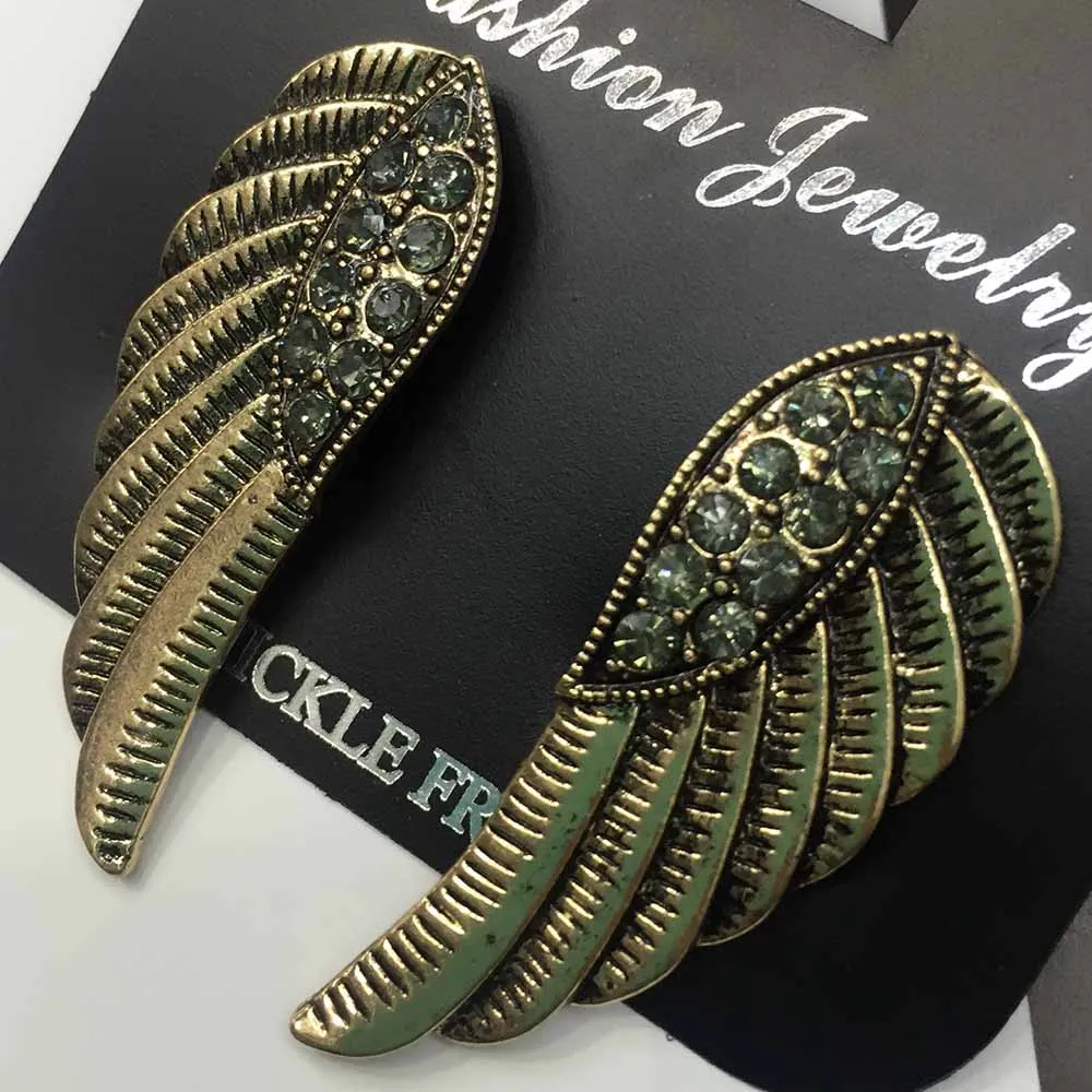 YaYi Gray Glass Rhinestone Earring Women\'s Fashion Ancient Gold Color Earrings gems Earrings For Women Girls E1013