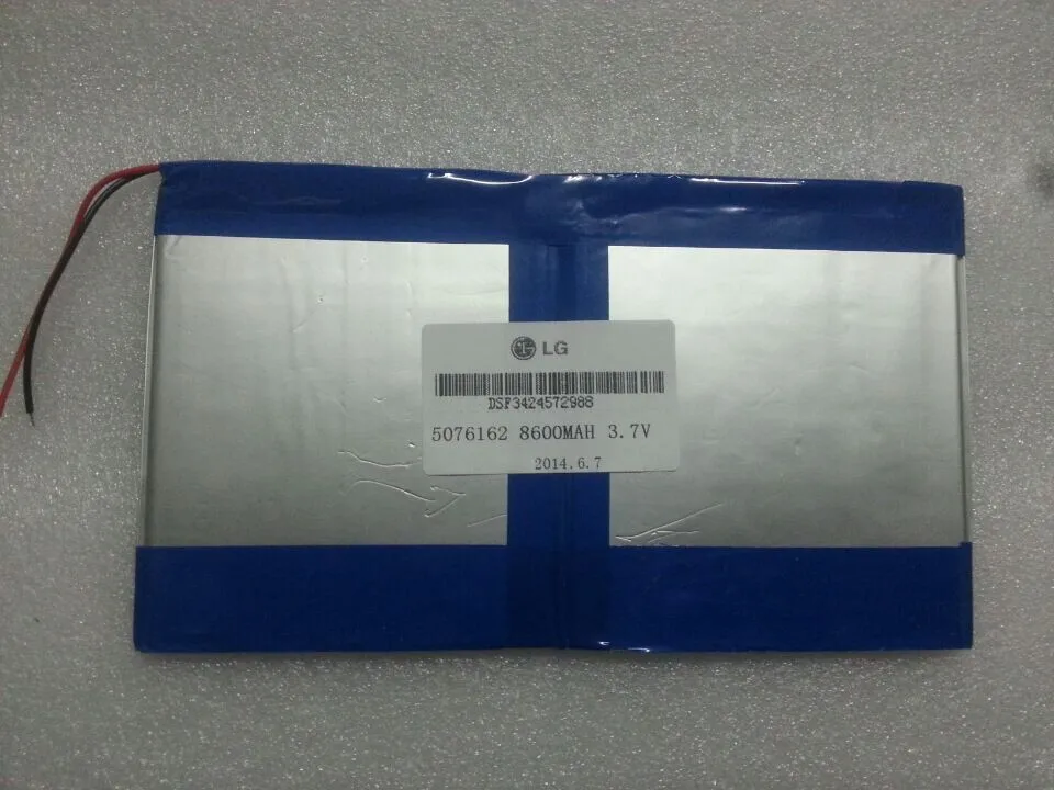 3.7V 8600mAh  polymer battery 5076162