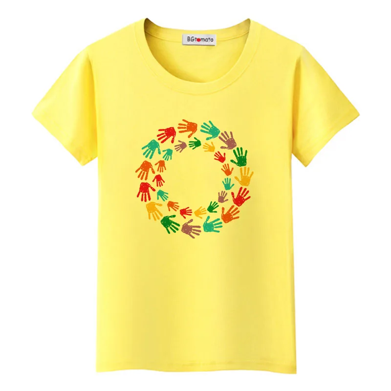 

BGtomato Colorful circle cool T-shirt women hot sale clothes fashion harajuku Tshirt kawaii haut femme casual tops