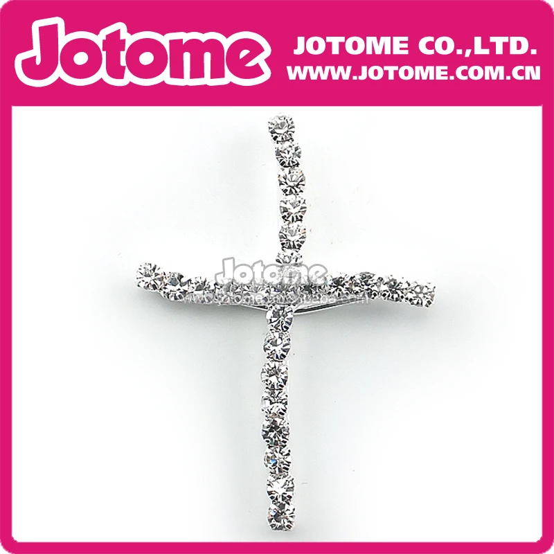 

Free Shipping Diamante Rhinestone Ribbon Slider Cross Buckles For Wedding Invitation