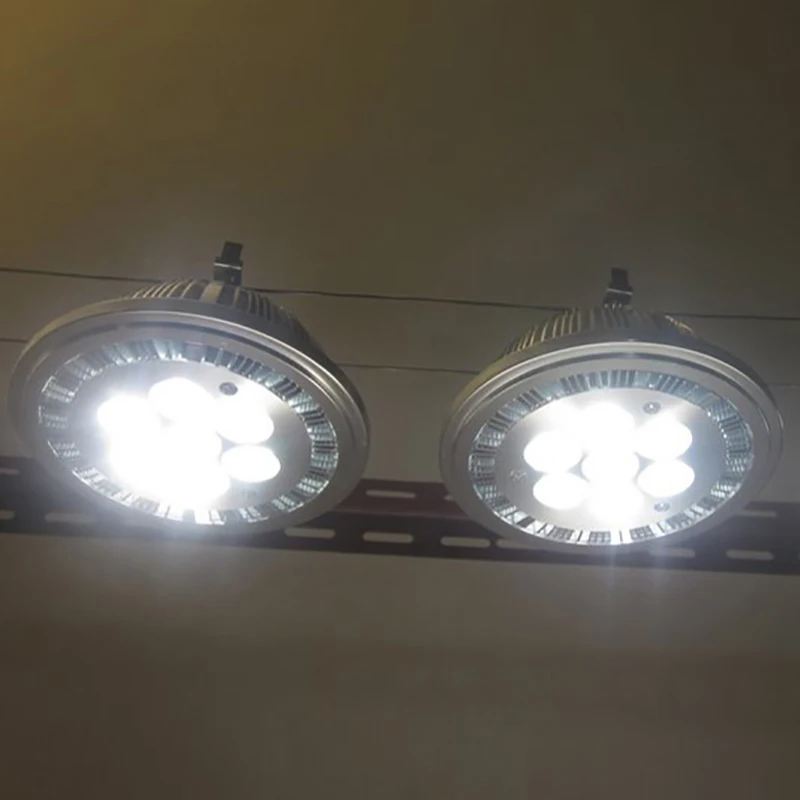 Imagem -06 - Conduziu a Lâmpada 14w Holofotes 7*2w Luzes Branco Morno Natureza Branco Branco Fresco Entrada dc 12v Ac85265v G53 Gu10 Es111 Qr111 Ar111