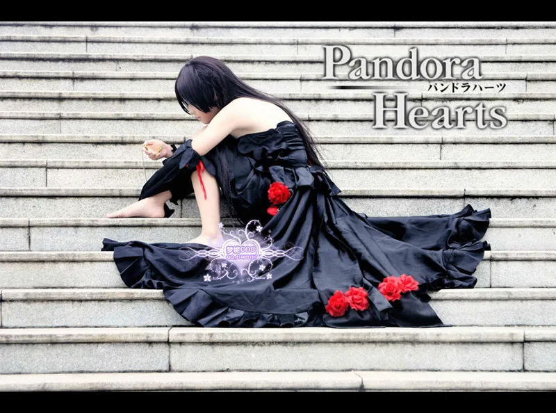 

New Arrival Pandora Hearts B-rabbit Alice Black Dress Cosplay Costume Any Size 11