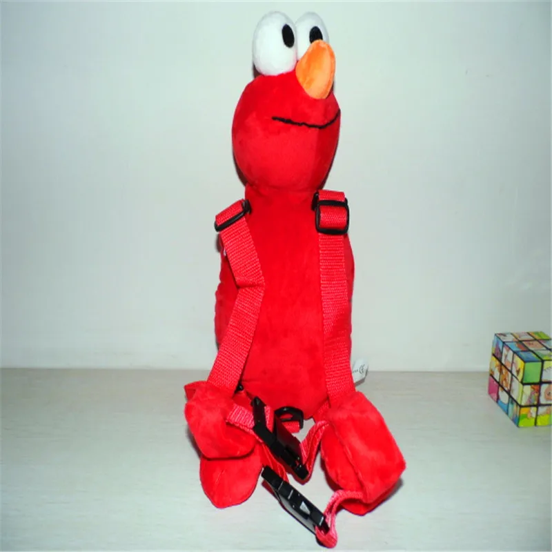 Buddy Red Elmo 2 w 1 uprząż buddy niemowlę smycze przewoźnik torba z pluszową zabawką Kid Keeper