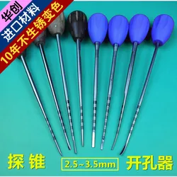 Medical orthopedic instrument probe cone spinal rod screw system minimal invasive Cervical vertebra Pedicle screw hole Reamer