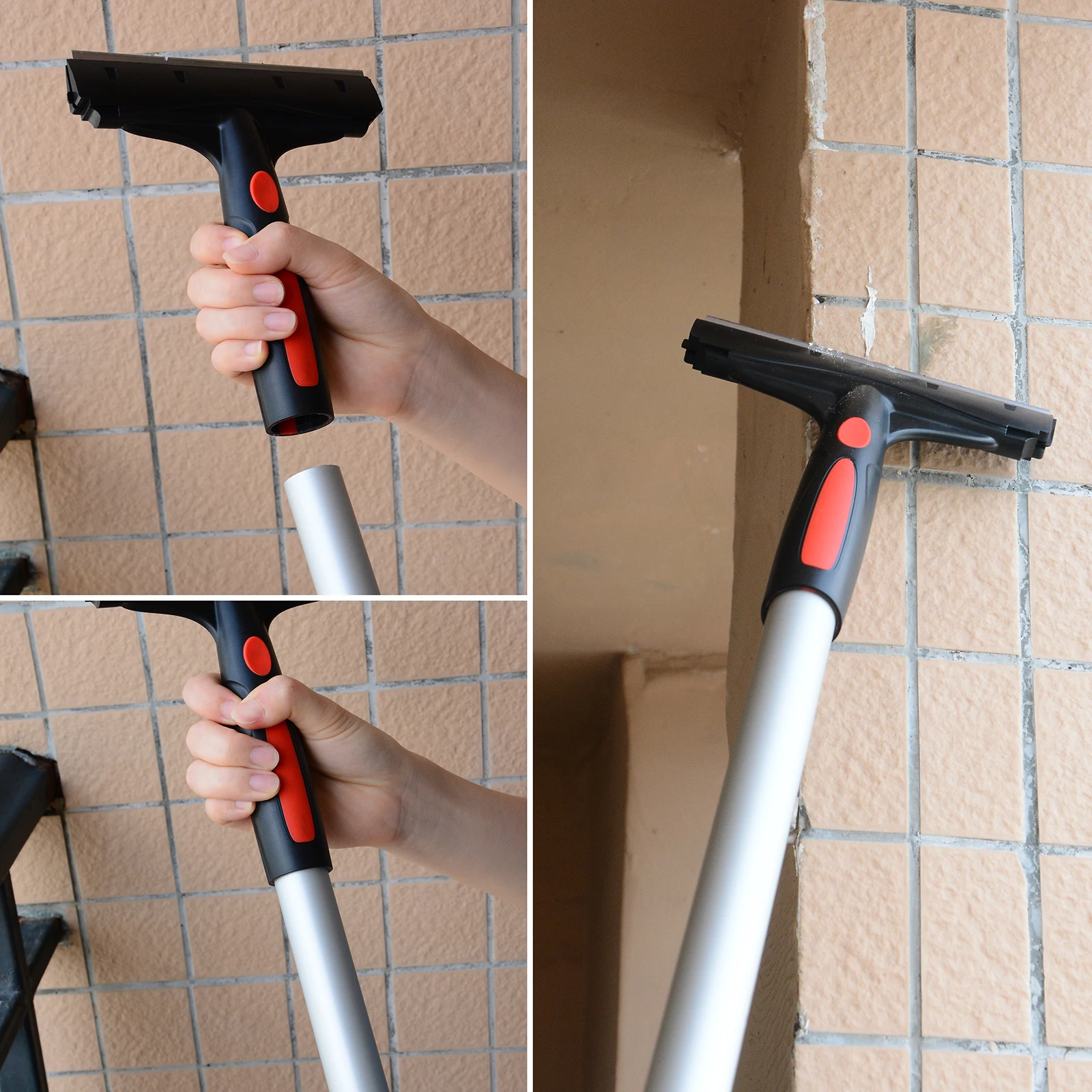 EHDIS Long Handle Metal Blade Scraper Car Film Vinyl Wraps Sticker Remover Household Wallpaper Glue Dirt Residue Cleaning Tools