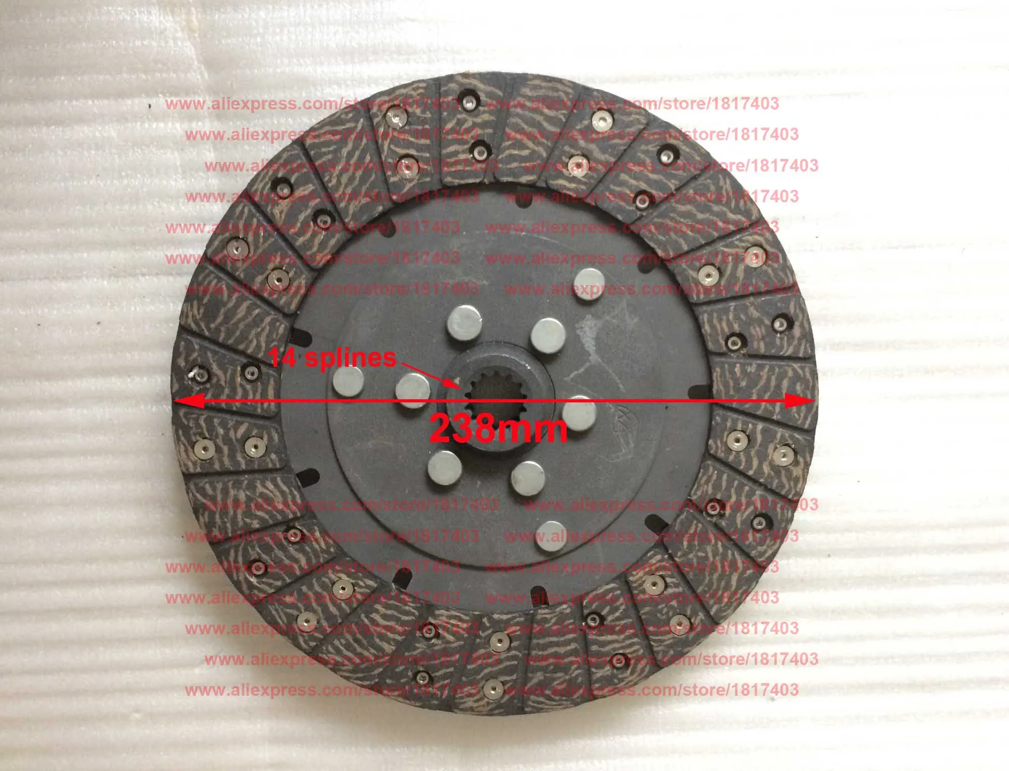 DF404 PTO clutch Disc,  DONGFENG / EAST WIND / DF / Midway / Taskmaster Tractor Parts, 40HP, DF400B, DF404