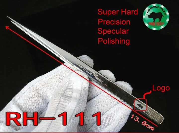 1 Set 2 pcs RH-111, RH-115 Forceps Specular Precision Super Hard Sharp Tweezers For Repairing Watch Mobile or Processing Jewelry