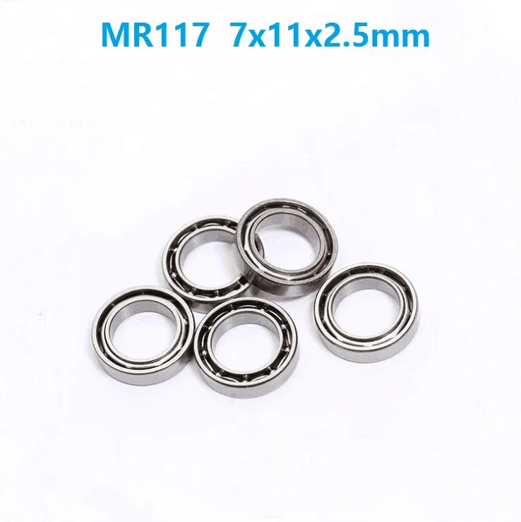 

100pcs/lot MR117 677 Open Type Deep Groove Ball Bearing 7*11*2.5mm 7x11x2.5mm