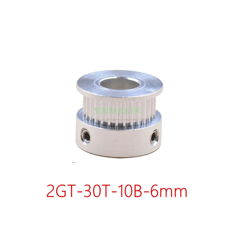 GT2 30 tooth Timing Pulley Aluminum 2GT 30teeth Bore 10mm Width 6mm Synchronous Wheel Gear with Screw Teeth 3D Printer Parts