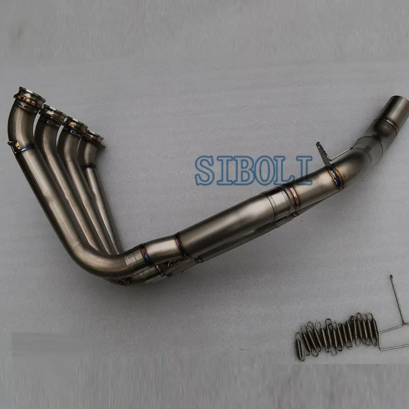 Motorcycle Full Exhaust System Connect Pipe Titanium Alloy Tube For S1000R S1000RR 2010 11 12 13 14 15 2016 2017 2018 2019