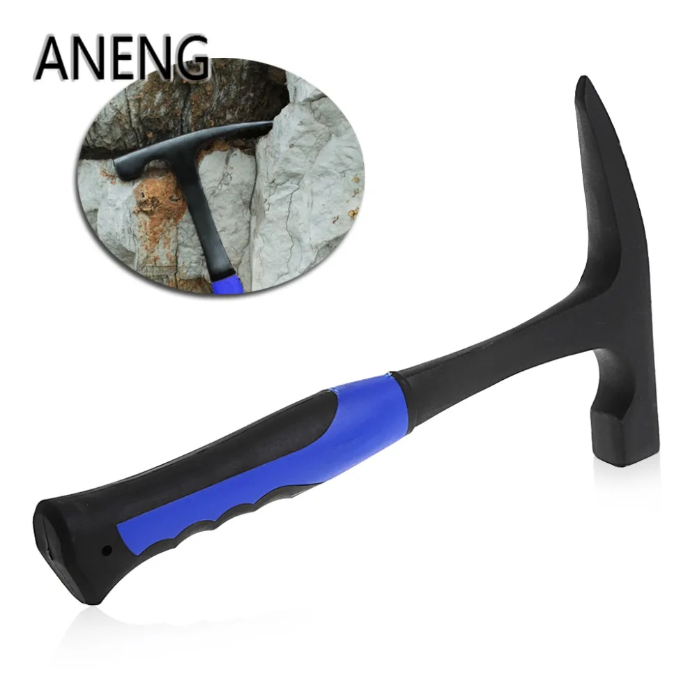 

ANENG Rock Pick With Flat Tip Shock Reduction Grip Geological Stratigraphic Hammer